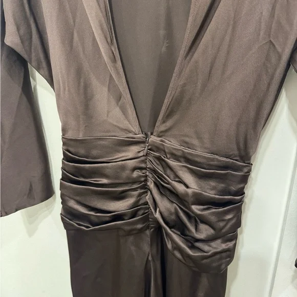 STAUD Chocolate Satin Dress - Picture 8 of 8